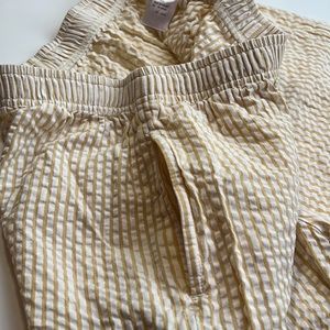 Seersucker capri pants